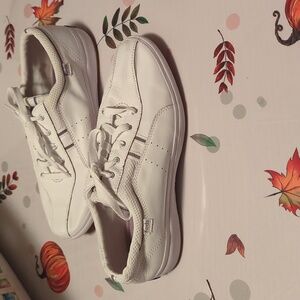 Keds white leather shoes